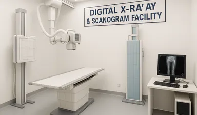 Digital x ray and scanogram facility